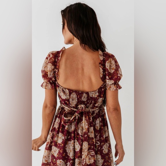 Simons BluPepper Ancient Floral Sweetheart Neckline Maxi Dress Size U.S. Large - Picture 4 of 16